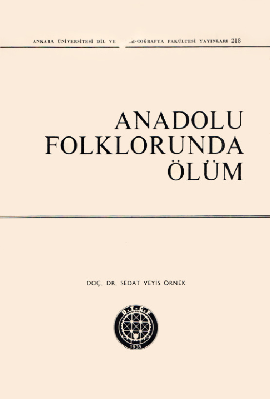Anadolu Folklorunda Ölum - Sedat Veyis Örnek